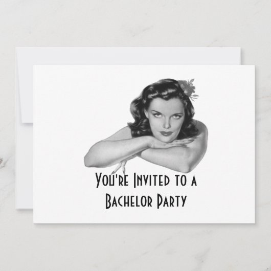Invitation Retro Bachelor Party (Devant)