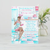 Invitation Retro Baking Cook de la compétition Anniversaire (Debout devant)