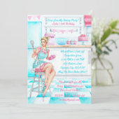 Invitation Retro Baking Cook de la compétition Anniversaire (Debout devant)