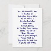 Invitation Rétro ballon gallon d'invitations de fête de style (Dos)