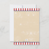 Invitation Retro Baseball Anniversaire Étoiles & rayures (Dos)