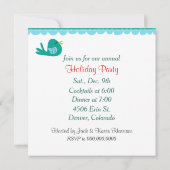 Invitation Retro Be Merry Typographie Fête de Vacances (Dos)