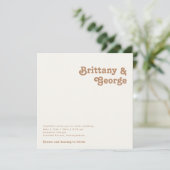 Invitation Retro Beach | Mariage photo Ivory Square (Debout devant)