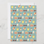 Invitation Retro Beach Party Summer Sand château Anniversaire (Dos)