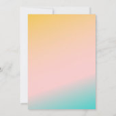 Invitation Retro Beach Vibes Pastels Gradient Mariage unique (Dos)