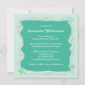 Invitation Retro Beach Week-end Getaway Bachelorette Party (Dos)