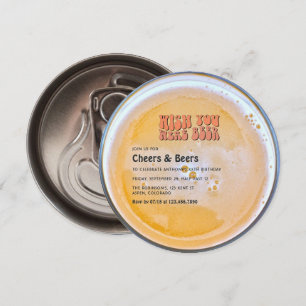 Invitation Retro Bière thème fête d'anniversaire