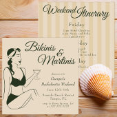 Invitation Retro Bikinis & Martinis Bachelorette