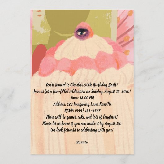 Invitation Retro birthday (Dos)
