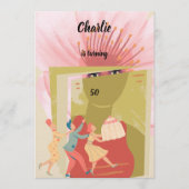 Invitation Retro birthday (Devant)