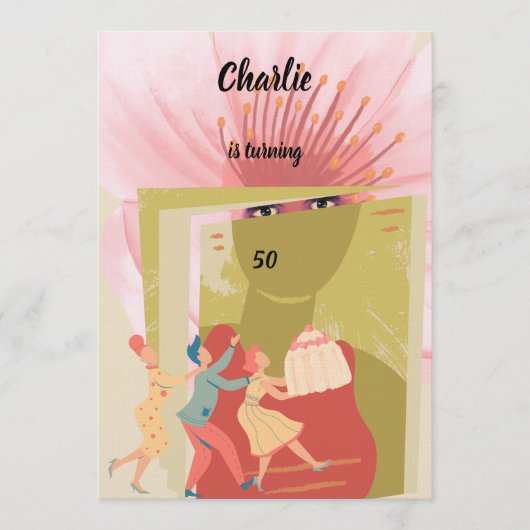 Invitation Retro birthday (Devant)