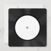 Invitation Retro Black Vinyl LP Record 50e fête d'anniversair (Dos)