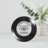 Invitation Retro Black Vinyl LP Record 50e fête d'anniversair (Debout devant)