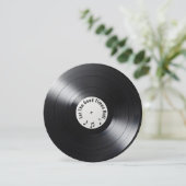 Invitation Retro Black Vinyl LP Record 60e fête d'anniversair (Debout devant)