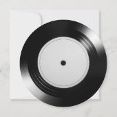 Invitation Retro Black Vinyl LP Record 70e fête d'anniversair (Dos)