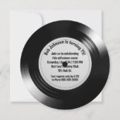 Invitation Retro Black Vinyl LP Record 75e fête d'anniversair (Devant)