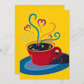 Invitation Rétro blanc 5x7 de partie de Klatsch Klatch de thé (Devant / Derrière)