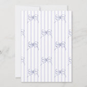 Invitation Retro Blue Bow Cafe Bebe Boy Coffee Baby Shower (Dos)