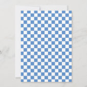 Invitation Retro Blue Checker Ready to Pop Cola Baby Shower (Dos)