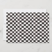 Invitation Retro Blue Race Voiture Balloon Garçon Anniversair (Dos)