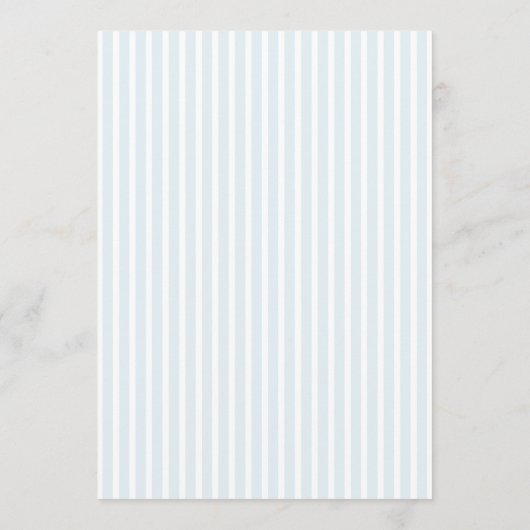 Invitation Retro Blue & Sage Striped Wedding (Dos)