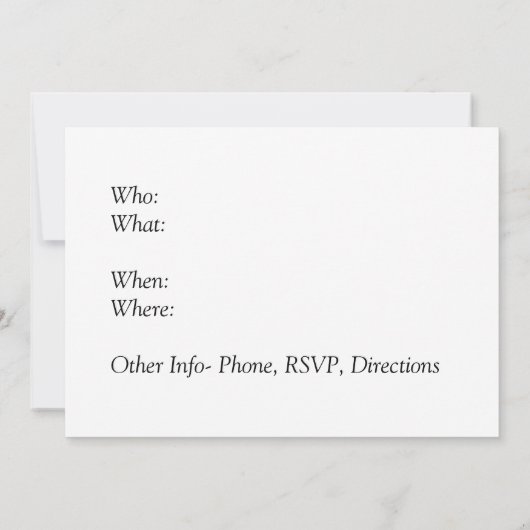 Invitation rétro Bodacious 80s (Dos)