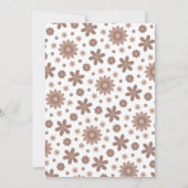 Invitation Retro Boho Brown Arch Daisy Floral Baby Shower (Dos)