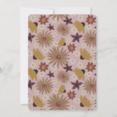 Invitation Retro Boho Dusty Pink 50 & Fabuleux Anniversaire (Dos)