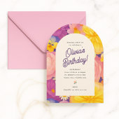 Invitation Retro Boho Flower Party Invite