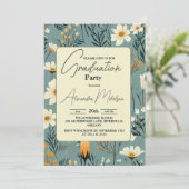 Invitation Retro Boho Graduation Party