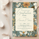 Invitation Retro Boho Graduation Party