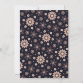 Invitation Retro Boho Navy Floral Arch Baby Shower (Dos)