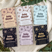 Invitation Retro Boho Navy Floral Arch Baby Shower