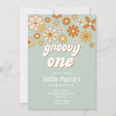 Invitation Retro Boho Super One Boho Premier anniversaire Inv (Devant)