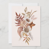 Invitation Retro Boho Terracotta Burnt Orange Mariage Invita (Dos)