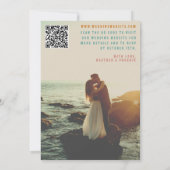 Invitation Retro Bold Bright Photo et code QR Mariage (Dos)