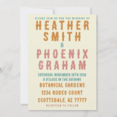 Invitation Retro Bold Typographie Bright Photo Mariage (Devant)