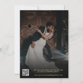 Invitation Retro Bold We Do Black & Gold QR Code Mariage (Dos)