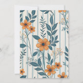 Invitation Retro Botanical Tile Baby Shower (Dos)