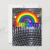 Invitation Rétro boule de disco de partie de la soirée (Devant)