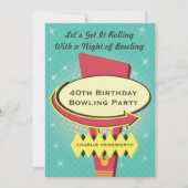 Invitation Retro Bowling (Devant)