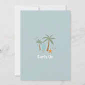 Invitation Retro Boy Surf Surf Surf Anniversaire (Dos)