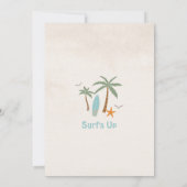 Invitation Retro Boy The Big Five-0 Surfing 50e anniversaire (Dos)