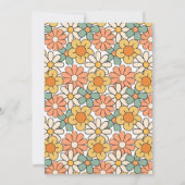 Invitation Retro Brown Pêche Floral Super 70e anniversaire (Dos)