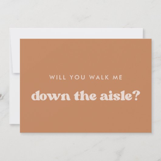 Invitation Retro brown Tu me conduiras dans l'allée (Devant)