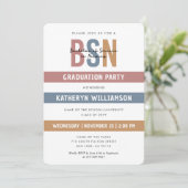 Invitation Rétro BSN Nursing School Graduation RN (Debout devant)