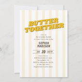 Invitation Retro Butter Together Yellow Bridal Shower (Devant)
