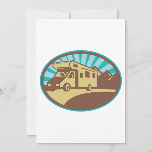 Invitation Retro Campervan (Devant)