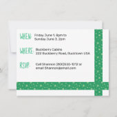 Invitation Rétro Camping Car Canette Vert Menthe Glamping (Dos)