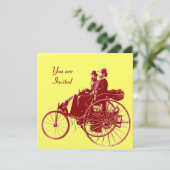 Invitation RETRO CARS 2, RESTAURATION AUTOMATIQUE, jaune brun (Debout devant)